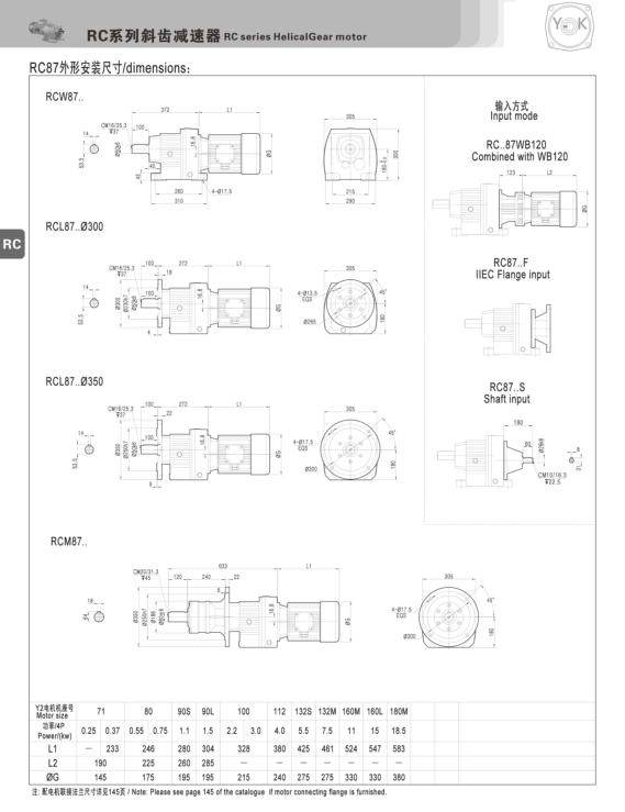 R87硬齒面減速機尺寸 R87硬齒面減速機尺寸