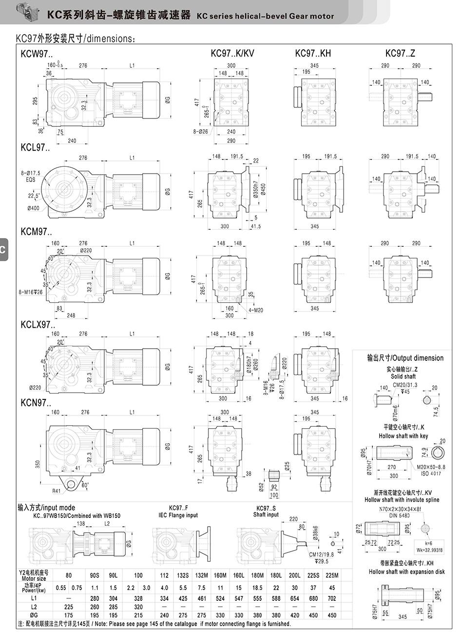 硬齒面7.5kw直交軸減速機